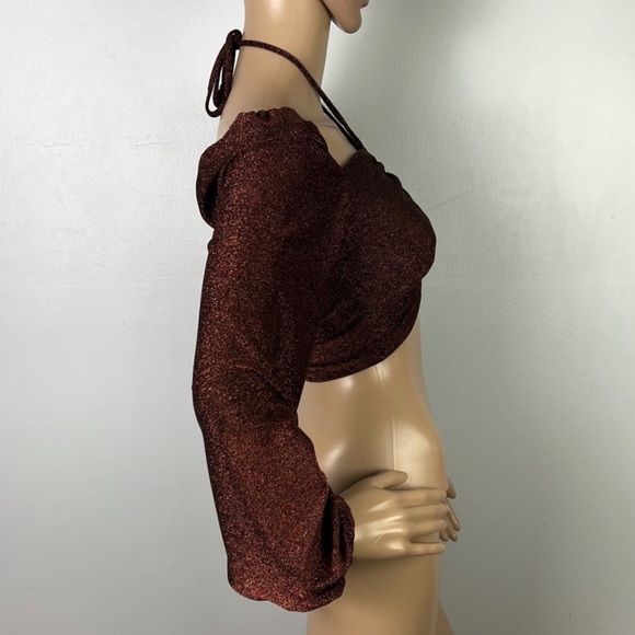 NEW NICHOLAS REVOLVE METALLIC CROP TOP - Picture 5 of 9